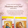 DIY Cross Stitch Kit with Printed canvas "Wandering Madonna"