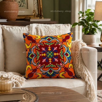 Needlepoint Pillow Kit "Solar Talisman"