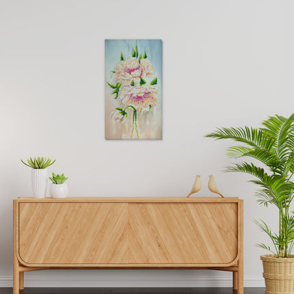 DIY Bead Embroidery Kit "White peonies" 9.1"x16.1" / 23.0x41.0 cm