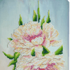 DIY Bead Embroidery Kit "White peonies" 9.1"x16.1" / 23.0x41.0 cm