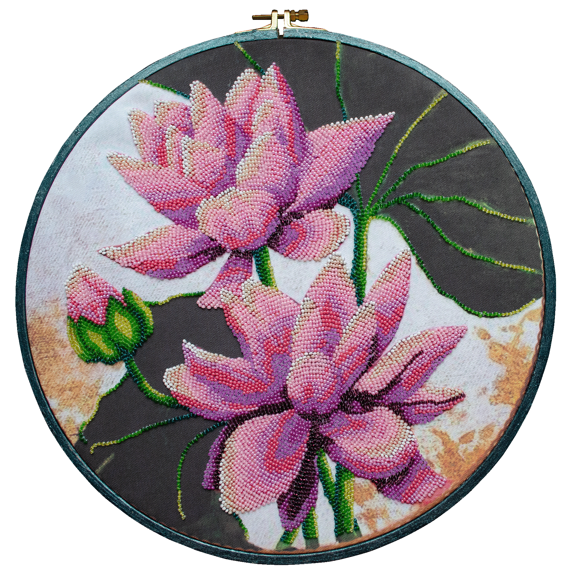 DIY Bead Embroidery Kit Golden Tropics 11.8x11.8 / 30.0x30.0 cm