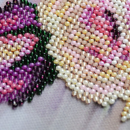 DIY Bead Embroidery Kit "Gentle roses" 9.1"x16.1" / 23.0x41.0 cm