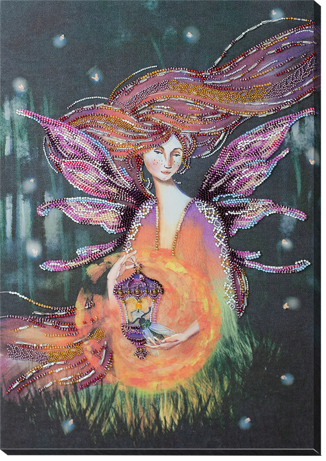 DIY Bead Embroidery Kit "Summer night" 11.0"x15.7" / 28.0x40.0 cm
