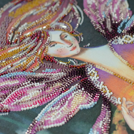 DIY Bead Embroidery Kit "Summer night" 11.0"x15.7" / 28.0x40.0 cm