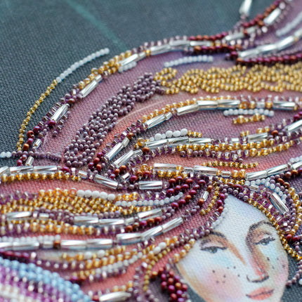 DIY Bead Embroidery Kit "Summer night" 11.0"x15.7" / 28.0x40.0 cm