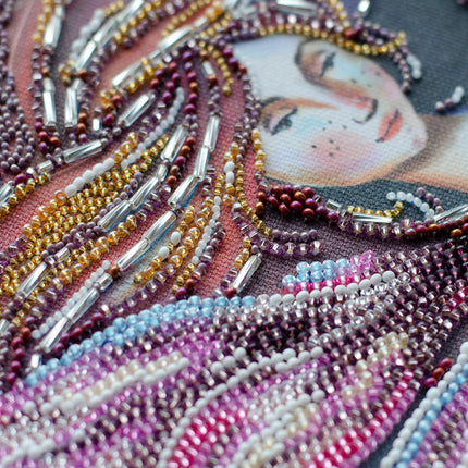 DIY Bead Embroidery Kit "Summer night" 11.0"x15.7" / 28.0x40.0 cm