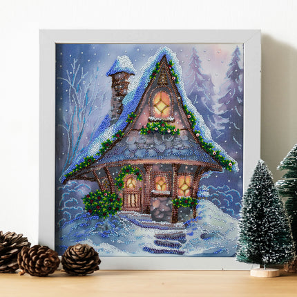 DIY Bead Embroidery Kit "When winter blows cold" 9.8"x11.0" / 25.0x28.0 cm