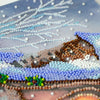 DIY Bead Embroidery Kit "When winter blows cold" 9.8"x11.0" / 25.0x28.0 cm