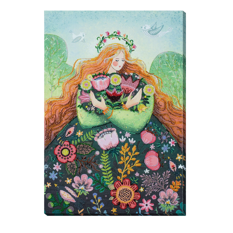DIY Bead Embroidery Kit "Spring in love" 11.8"x17.7" / 30.0x45.0 cm