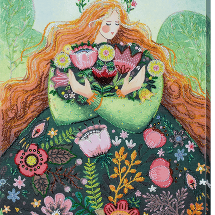 DIY Bead Embroidery Kit "Spring in love" 11.8"x17.7" / 30.0x45.0 cm