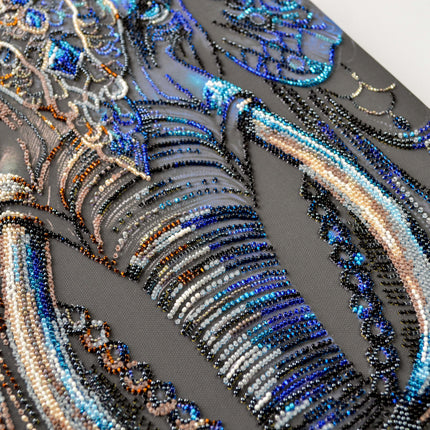 DIY Bead Embroidery Kit "Sage gaze" 11.8"x16.9" / 30.0x43.0 cm