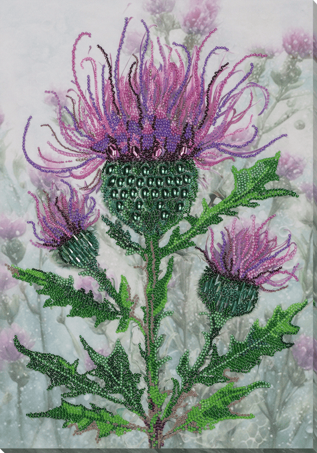DIY Bead Embroidery Kit "Thorny luxury" 13.8"x9.8" / 35.0x25.0 cm