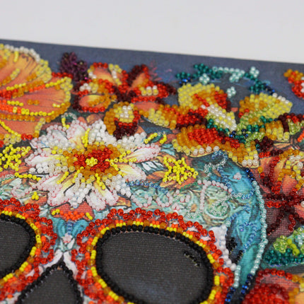 DIY Bead Embroidery Kit "Calavera" 9.8"x9.8" / 25.0x25.0 cm