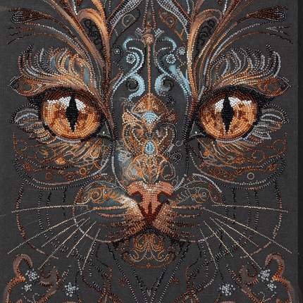 DIY Bead Embroidery Kit "The look of a witch" 11.8"x16.9" / 30.0x43.0 cm