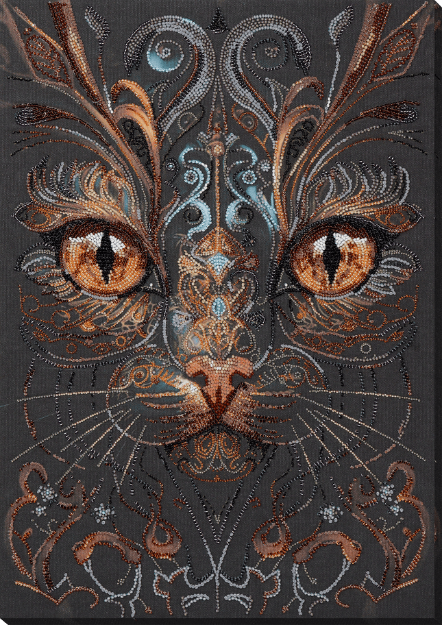 DIY Bead Embroidery Kit "The look of a witch" 11.8"x16.9" / 30.0x43.0 cm
