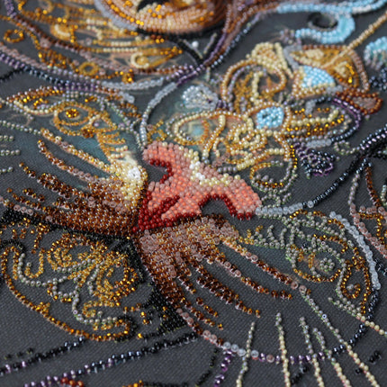 DIY Bead Embroidery Kit "The look of a witch" 11.8"x16.9" / 30.0x43.0 cm
