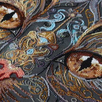 DIY Bead Embroidery Kit "The look of a witch" 11.8"x16.9" / 30.0x43.0 cm