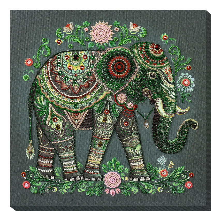 DIY Bead Embroidery Kit "Majestic wisdom" 11.8"x11.8" / 30.0x30.0 cm