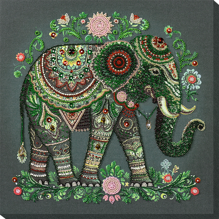 DIY Bead Embroidery Kit "Majestic wisdom" 11.8"x11.8" / 30.0x30.0 cm