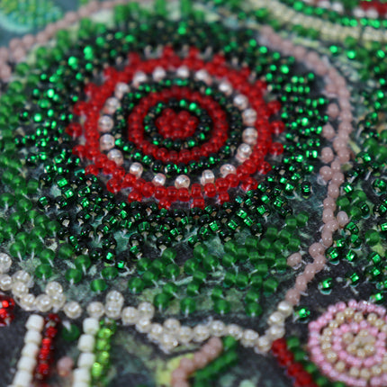 DIY Bead Embroidery Kit "Majestic wisdom" 11.8"x11.8" / 30.0x30.0 cm