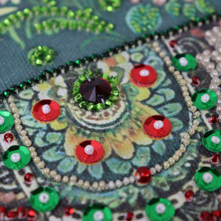 DIY Bead Embroidery Kit "Majestic wisdom" 11.8"x11.8" / 30.0x30.0 cm