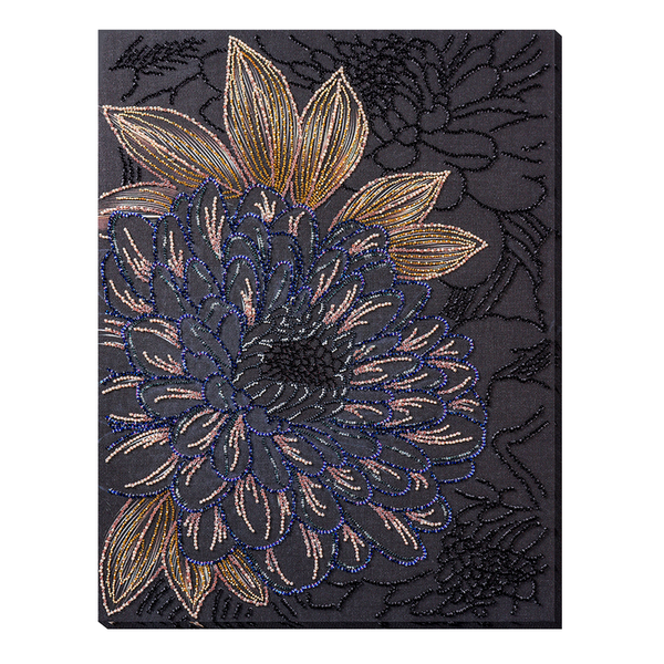 DIY Bead Embroidery Kit "Blooming in the dark" 11.8"x15.7" / 30.0x40.0 cm