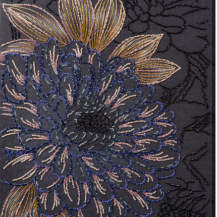 DIY Bead Embroidery Kit "Blooming in the dark" 11.8"x15.7" / 30.0x40.0 cm