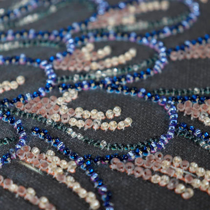 DIY Bead Embroidery Kit "Blooming in the dark" 11.8"x15.7" / 30.0x40.0 cm