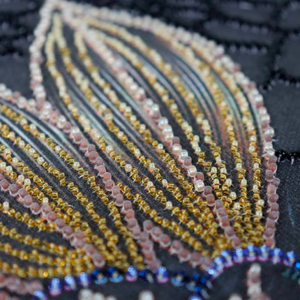 DIY Bead Embroidery Kit "Blooming in the dark" 11.8"x15.7" / 30.0x40.0 cm