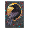 DIY Bead Embroidery Kit "Black raven" 9.8"x13.8" / 25.0x35.0 cm