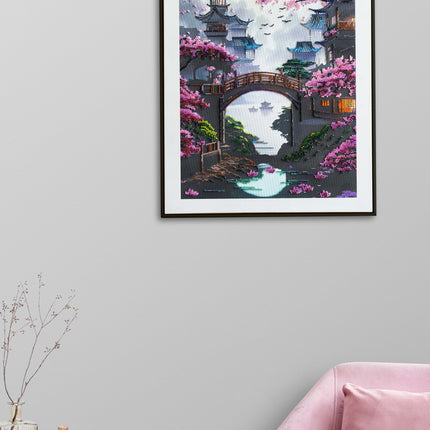 DIY Bead Embroidery Kit "The dream of a journey to the east" 11.8"x17.3" / 30.0x44.0 cm