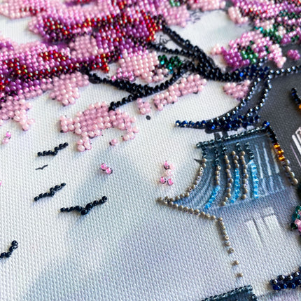 DIY Bead Embroidery Kit "The dream of a journey to the east" 11.8"x17.3" / 30.0x44.0 cm
