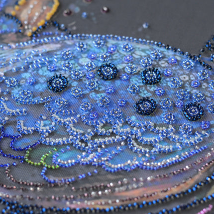 DIY Bead Embroidery Kit "Magical wonder bird" 9.8"x17.7" / 25.0x45.0 cm