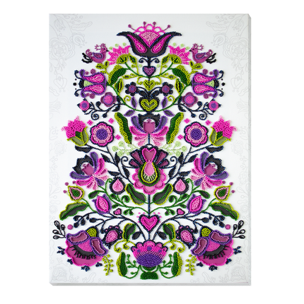 DIY Bead Embroidery Kit "Remembering traditions" 11.0"x15.4" / 28.0x39.0 cm