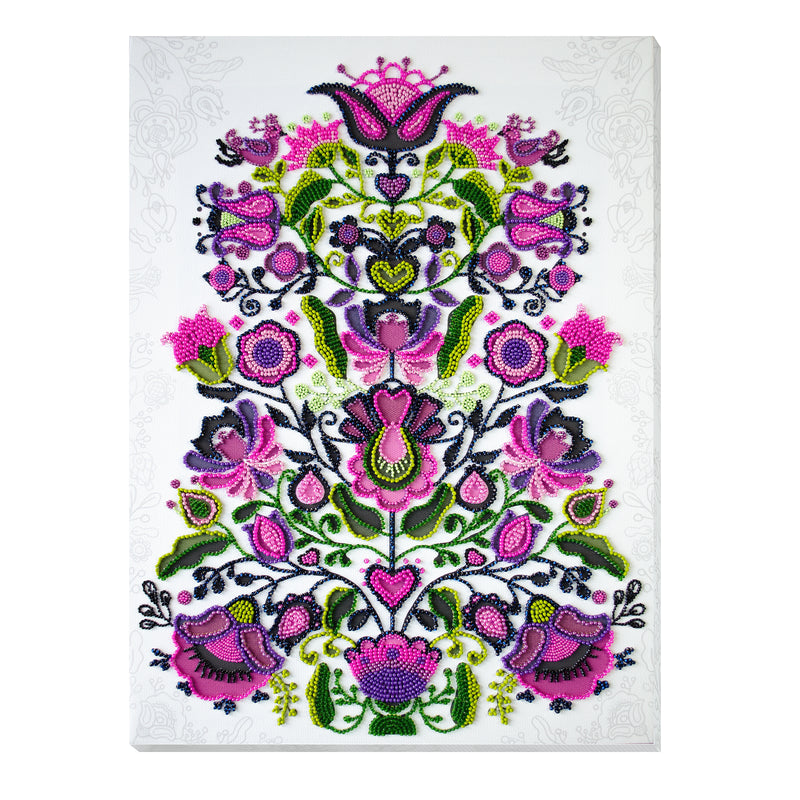 DIY Bead Embroidery Kit "Remembering traditions" 11.0"x15.4" / 28.0x39.0 cm