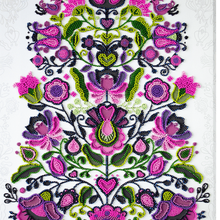 DIY Bead Embroidery Kit "Remembering traditions" 11.0"x15.4" / 28.0x39.0 cm