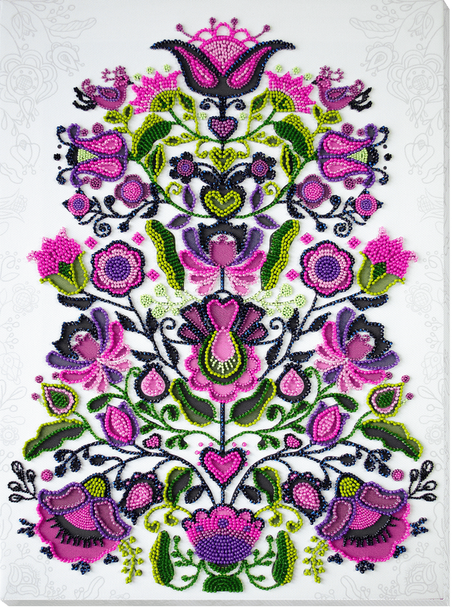 DIY Bead Embroidery Kit "Remembering traditions" 11.0"x15.4" / 28.0x39.0 cm