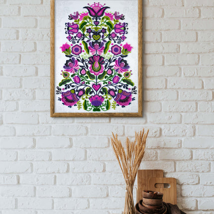 DIY Bead Embroidery Kit "Remembering traditions" 11.0"x15.4" / 28.0x39.0 cm