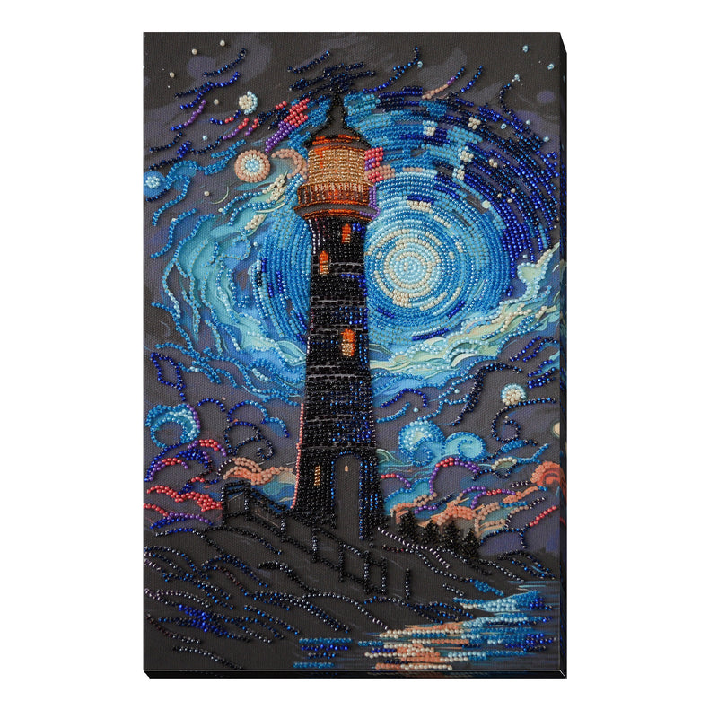 DIY Bead Embroidery Kit "Lighting the way" 7.9"x12.6" / 20.0x32.0 cm