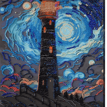 DIY Bead Embroidery Kit "Lighting the way" 7.9"x12.6" / 20.0x32.0 cm