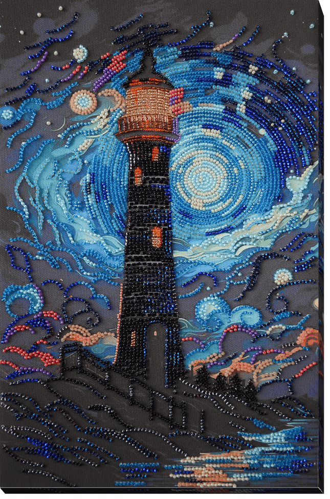 DIY Bead Embroidery Kit "Lighting the way" 7.9"x12.6" / 20.0x32.0 cm