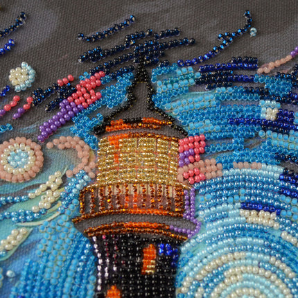 DIY Bead Embroidery Kit "Lighting the way" 7.9"x12.6" / 20.0x32.0 cm