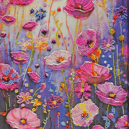 DIY Bead Embroidery Kit "Spring moment" 8.7"x17.7" / 22.0x45.0 cm