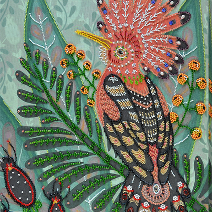 DIY Bead Embroidery Kit "A woodland melody" 9.8"x11.8" / 25.0x30.0 cm