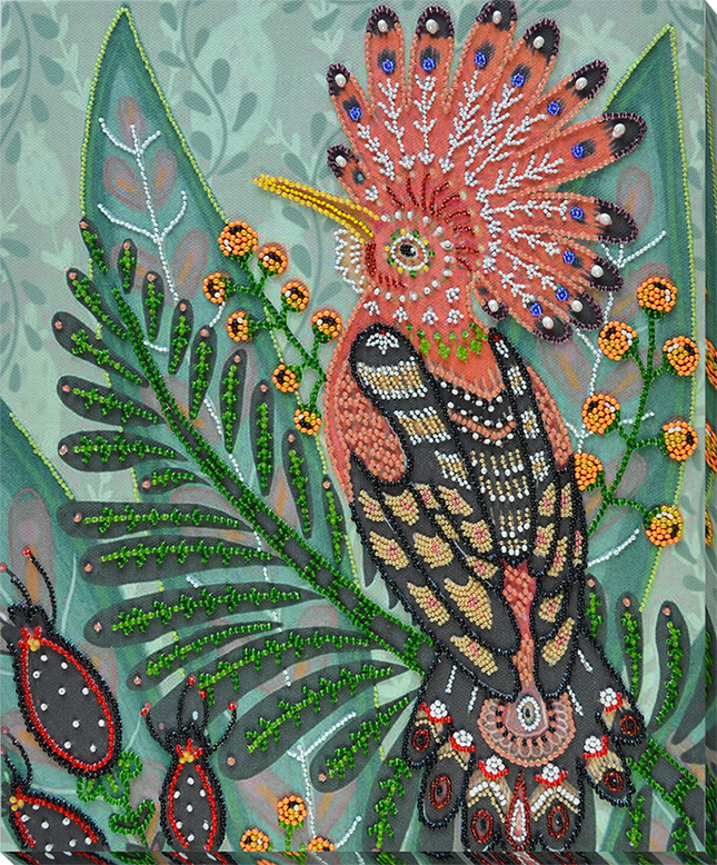 DIY Bead Embroidery Kit "A woodland melody" 9.8"x11.8" / 25.0x30.0 cm