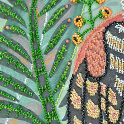 DIY Bead Embroidery Kit "A woodland melody" 9.8"x11.8" / 25.0x30.0 cm