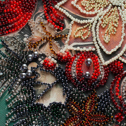 DIY Bead Embroidery Kit "The taste of Christmas" 9.8"x9.4" / 25.0x24.0 cm