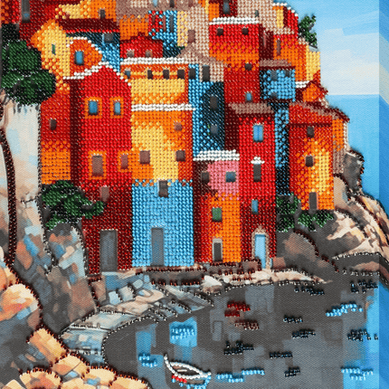 DIY Bead Embroidery Kit "Safe haven" 9.4"x13.4" / 24.0x34.0 cm
