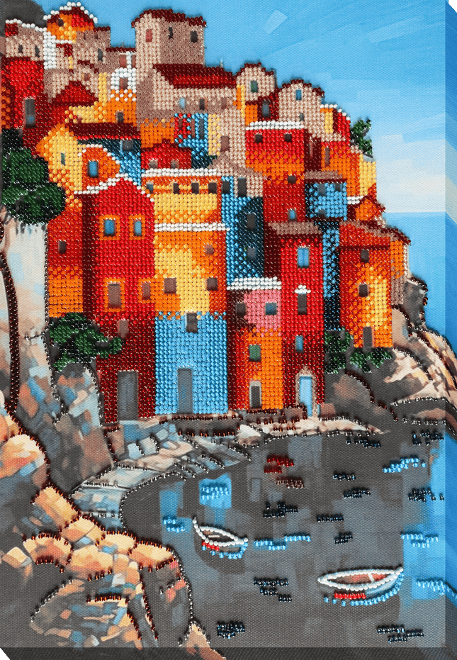 DIY Bead Embroidery Kit "Safe haven" 9.4"x13.4" / 24.0x34.0 cm
