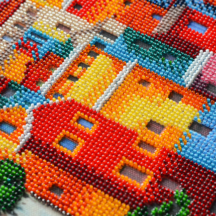 DIY Bead Embroidery Kit "Safe haven" 9.4"x13.4" / 24.0x34.0 cm